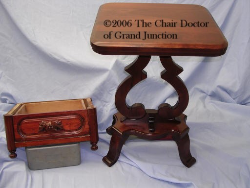 small table drawer removed shortened