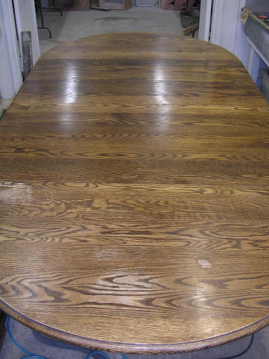 Oak dining table before