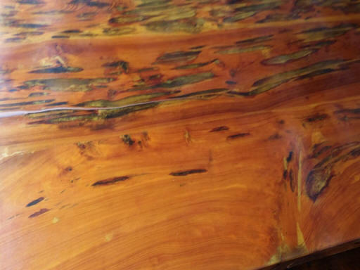 Epoxy covered picnic table