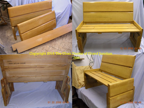 maple bed to bench